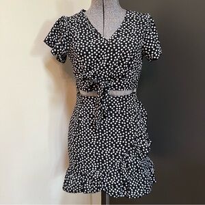 Floral crop top and ruffled skirt set